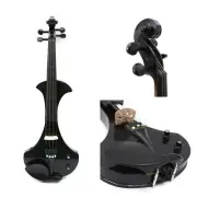 4 String Electric Violin Solid wood Ebony fittings Passive pickup Black Violin