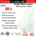 Giselle Bedding Foam Wedge Back Support Pillow Memory Foams Leg Elevation White