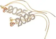 [SHINEOFI] Number Earring Tassel Dangle Earrings for Women Fashion Jewelry for Birthday Present