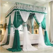 Bed Canopy Princess Style Lace Tent, Floor-to-Ceiling Mosquito Net/Bed Curtain with Stainless Steel Bracket, Easy to Install (Color : A9, Size : 180x200x210cm)