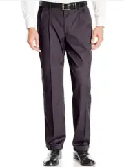 Dockers Men's Iron Free Khaki Relaxed Fit Pleated Pant, Heather Grey, 34Wx29L