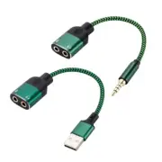 Multiple Device Compatible USB Sound Card with 3.5mm and Microphone Port