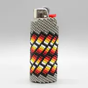 VINTAGE NAVAJO BEADED LIGHTER CASE-NATIVE AMERICAN BEADWORK