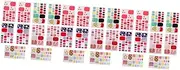 Minkissy 3sets Nail Art Stickers Toe Nail Stickers for Women Assorted French 10pcs*3