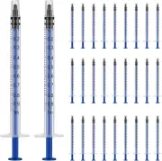 Jotia 50Pcs 1Ml Bulk Plastic Syringe, without Needle, Liquid Measuring Syringe