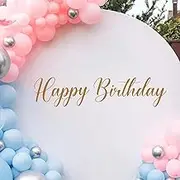 Happy Birthday Sign for Backdrop Decal Sign, Gold Stickers for Balloon Arch, Happy Birthday Party Decorations, Decor for Wall Baby Shower