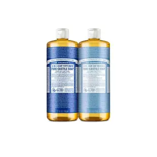 【Dr.Bronner’s 布朗博士】潔膚露系列11種味道任選二入組(946ml/32oz)