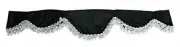 Black Window Curtain Plush Velvet White Tassel for Renault Premium Gama T trucks