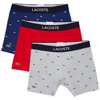 在飛比找momo購物網優惠-【LACOSTE】2022男時尚合身藍紅灰色四角修飾內著混搭