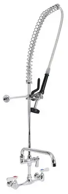 BK Resources 8" Splash mount Pre-Rinse Faucet 12" Add-On Faucet NO LEAD