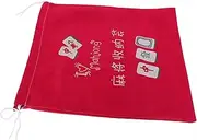 Beatifufu Capacity Mahjong Storage Bag Heavy Duty Canvas Pouch with Drawstring for Easy Travel and Social Gatherings Mahjong Holder for Board Game Enthusiasts