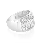 Luminesce Lab Grown 1 Carat Diamond Cluster Ring in Sterling Silver, Q