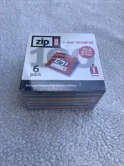Iomega Zip Disks 100MB 6 Pack New & Factory Sealed Super Floppy Multicolor Mac