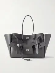[Balenciaga] Balenciaga - Bel Air Carry All Medium Leather Tote - Gray - One size One size Gray