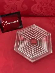 NEW FLAWLESS Unique BACCARAT Crystal Orsay BOTTLE WINE COASTER DISH TRIVET PLATE