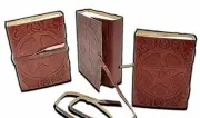 Pentacle Leather Journal Hand Bag Size Teeny fits in your hand BOS Grimoire
