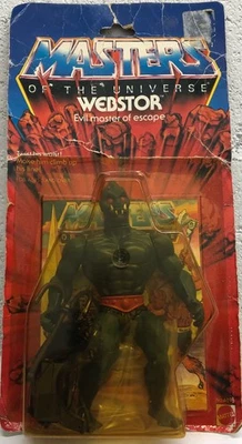 Masters Of The Universe Webstor Vintage Mint On Card Mattel MOTU Rough Card 1983