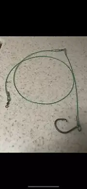 3 PACK! SHARK fishing LEADER casting RIGs! 16/0 offset circle hook 5’ 600lb mono
