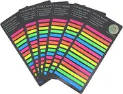 SHINEOFI Efficient Page Markers 1800pcs Transparent Long Strip Tabs Adhesive Index Page Flags for Journals Notebooks Textbooks Stationery