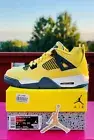 Nike Air Jordan 4 Lightning GS Size 7Y Yellow Cement Bred Chicago Max Zoom 1 3 5