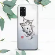 Kittens Black Painting Cute Cats Case For Samsung Note 20 S20 S21 S22 S23 S24 FE