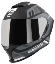 Bogotto Phantom Codex Fiberglass Helmet, black-grey-white, Size 2XL for Men Black Grey White