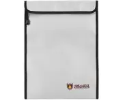 Money & Document Fireproof Bag, Fire Resistant Waterproof Silicone Coated Material Bag with Zipper for Cash, Passport, Valuables File Bill Household Office