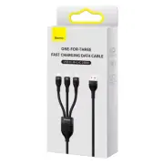 Baseus 100W One-for-three USB to M+L+C Fast Charging Data Cable