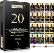 MAYJAM 20 Pcs Pure Essential Oil Gift Set, for Diffuser, Humidifiers, Skin Care, Massage, Fragrance Oil Scent for DIY Candle and Soap Making(5ML)
