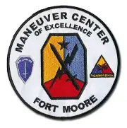 Maneuver Center of Excellence embroidered patch - Fort Moore - 5 inch, wax back