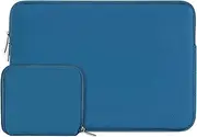 [MOSISO] Laptop Case 13.3 inch, 13-13.3 inch Laptop Sleeve Bag Compatible with MacBook Air/Pro 13 / Pro 14, HP Dell ASUS Lenovo Notebook, Neoprene Computer Sleeve Bag with Small Case, Lake Blue