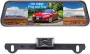 Camara De Espejo Para Carro Auto De Video Gravadora Reversa y Frontal 1080P HD