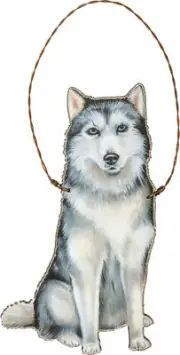 Primitives By Kathy Husky Christmas Ornament