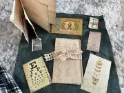 Junk Journal insert + lot Cards, Pockets , tags, small junk journal insert