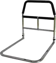 Bed Railing Stainless Steel Bed Assist Rail with Storage Pocket Bed Rail Load 300 Lbs Bed Assist Bar Medical Assist Railing