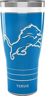 Tervis Traveler NFL Detroit Lions - MVP Triple Walled Insulated Tumbler Travel Cup Keeps Drinks Cold & Hot, 30oz, Stainless Steel