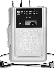 Portable Cassette Player Recorder AM FM Radio, Compact Personal Walkman Cassette