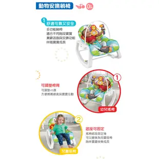 Fisher-Price 費雪 動物安撫躺椅 (福利品)