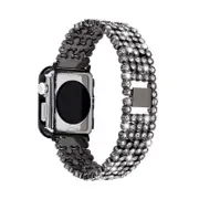 Catzon Diamond Bracelet Band for iWatch SE Series 7 6 5 4 3 2 1-Black