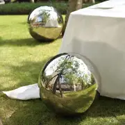 20" SILVER Stainless Steel Gazing Globe Reflective MIRROR BALL Party Decorations