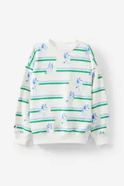 [Cotton On Kids] Cotton On Kids - Bluey Oversized Crew - Lcn blu vanilla/bluey stripe 3 LCN BLU VANILLA/BLUEY STRIPE