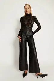 vezza floral mesh bodysuit in black