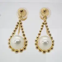 在飛比找蝦皮購物優惠-Mikimoto 耳環 珍珠 18k Akoya merca