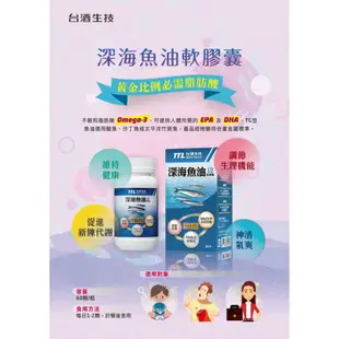 台酒生技 深海魚油 60粒/瓶 台酒保健 保健食品 魚油 生技食品 符合HACCP食品安全系統【躍牛小舖】