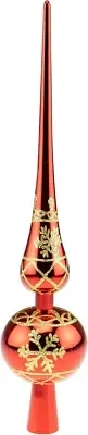 Christmas 11 Inch Ariadne Tree Topper Shiny Decoration, Glitter Treetop Holiday