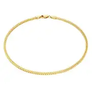 10k Yellow Gold 1.5mm Franco Box Square Chain Men Bracelet or Womens Anklet 8.5"