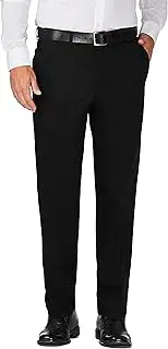 [Haggar] Mens Hidden Expandable Waist Non Iron Flat Front Pants