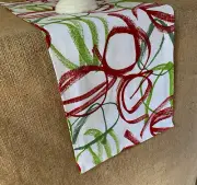 Christmas Table Runner Christmas Decoration Red Green Table Centerpiece Decor