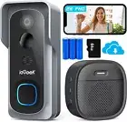 ieGeek Wireless Doorbell WiFi Video Door Bell Security Camera with Chime + Card