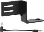 Invisible Mic Bracket, Insta 360 X4 Cold Shoe Compatible with X4 / X3 / One X2, Aluminum Alloy Microphone Expansion Adapter Mount Bracket with Audio Cable